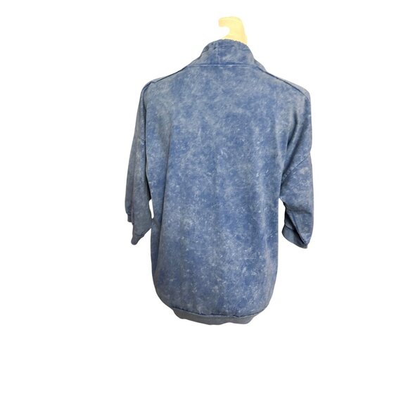 Vintage Caribe Los Angeles Las Vegas Graphic Sweatshirt L Blue Loose Fit Unisex - Picture 2 of 11